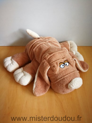 Doudou Chien Dupuis Marron ecru 