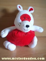 Doudou Chien Elytis Rouge blanc 