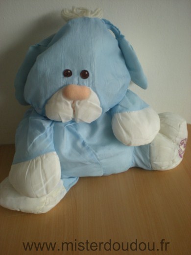 Doudou Chien Fisher-price Puffalump bleu blanc 