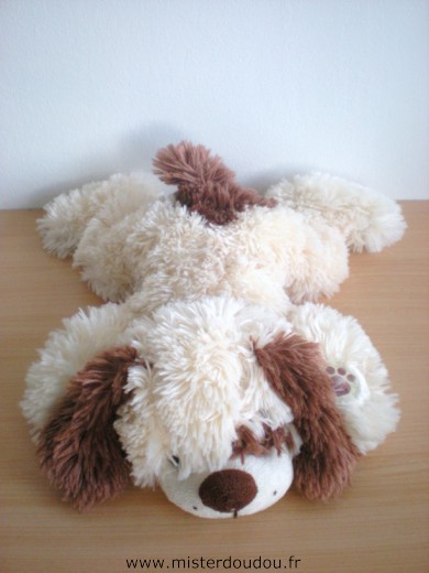 Doudou Chien Gipsy Beige marron Grand modèle, aboie lorsqu'on appuie sur sa patte.