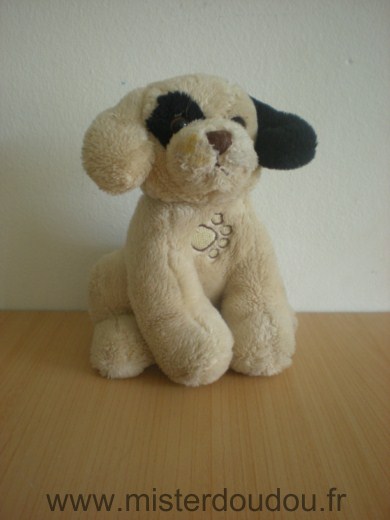 Doudou Chien Gipsy Beige noir patte sur la poitrine Attention boite sonore ne fonctionne plus