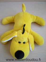 Peluche doudou Chien jaune et noir Eluz A544