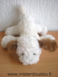 Doudou Chien Gund Blanc marron Mini chien
billes noires pour les yeux