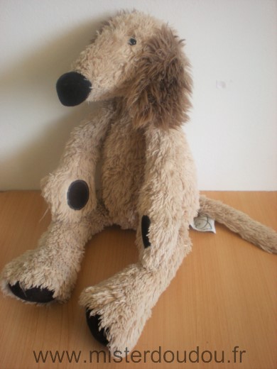 Doudou Chien Habitat Beige marron long nez 