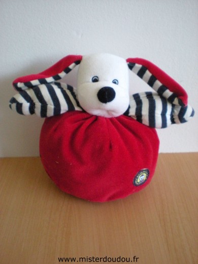 Doudou Chien Jemini Marin marine, rouge 