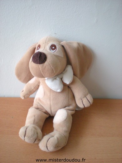 Doudou Chien Jollybaby Marron taches beiges 