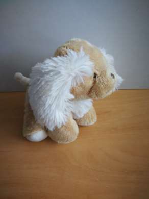 Doudou Chien Kaloo Beige blanc caramel 