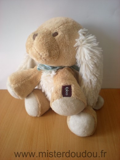 Doudou Chien Kaloo Beige blanc caramel 