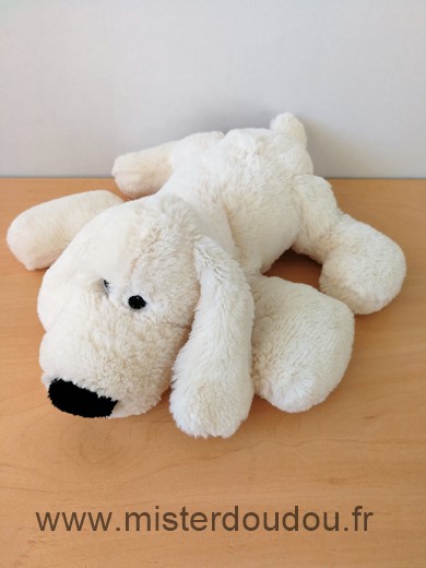 Doudou Chien Lbp Blanc nez noir 