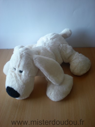 Doudou Chien Lbp Ecru nez noir 