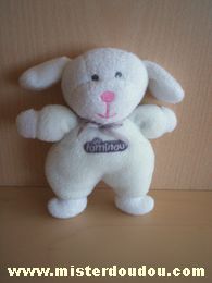 Doudou Chien Luminou Blanc 