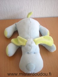 Doudou Chien Marese Bleu vert 