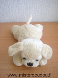 Doudou Chien - Marque non connue - Beige Billes pour les yeux, nez et bouche cousus