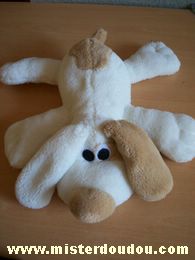 Doudou Chien - Marque non connue - Blanc beige 