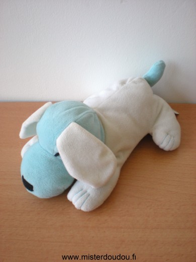 Doudou Chien - Marque non connue - Bleu blanc scratch sous le ventre 