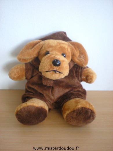 Doudou Chien - Marque non connue - Marron habit à capuche marron 