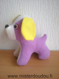 Doudou Chien - Marque non connue - Violet jaune blanc Plus d'étiquette de marque