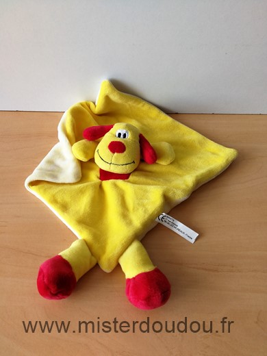 Doudou Chien Maxita Jaune rouge 