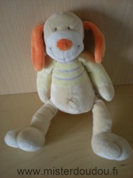 Doudou Chien Mots d enfants Beige orange jaune 