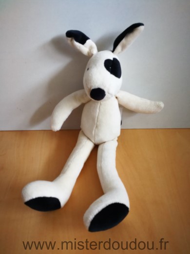 Doudou Chien Moulin roty Blanc noir 