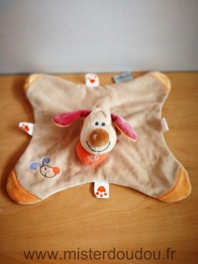 Doudou Chien Nattou Beige orange bo 