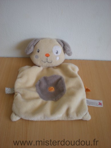 Doudou Chien Nicotoy Beige gris 