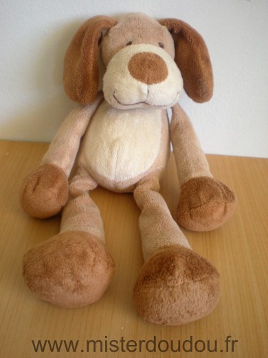 Doudou Chien Nicotoy Beige marron 