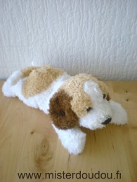 Doudou Chien Nicotoy Blanc beige marron 