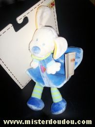 Doudou Chien Nicotoy Bleu 