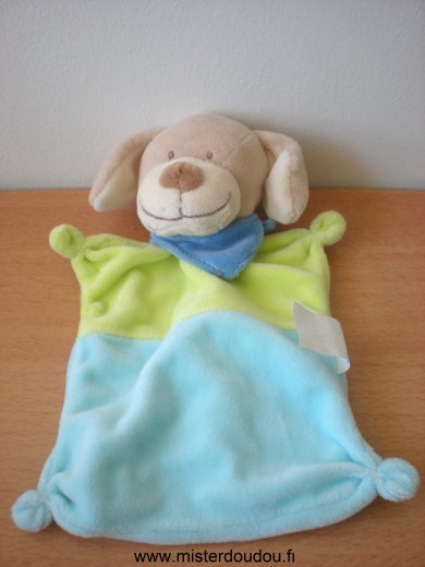 Doudou Chien Nicotoy Bleu vert 