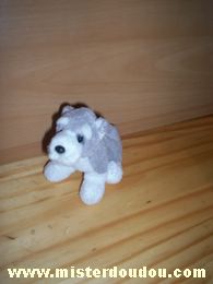 Doudou Chien Nicotoy Gris blanc 