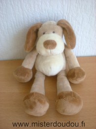 Doudou Chien Nicotoy Marron beige 