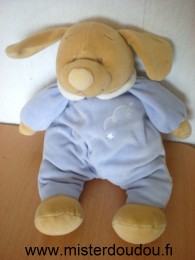 Doudou Chien Noukie s Bleu etoile blanche 