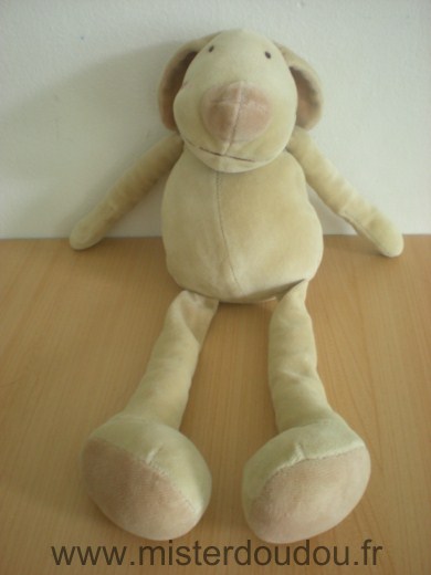 Doudou Chien Nounours Beige 