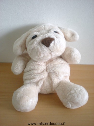 Doudou Chien Nounours Beige 