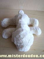 Doudou Chien Nounours Ecru Billes noires pour les yeux