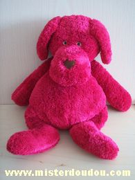 Doudou Chien Nounours Rouge 