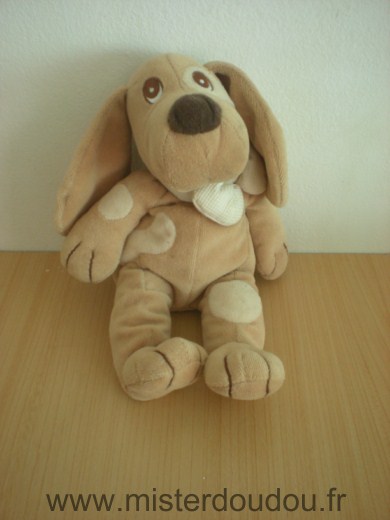 Doudou Chien Priscilla larsen Beige taches blanches 