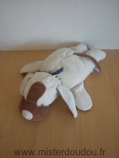 Doudou Chien Sucre d orge Marron beige 