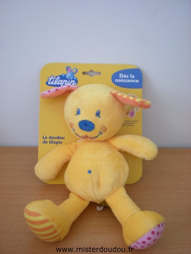 Doudou Chien Tilapin Chien ou lapin  jaune 