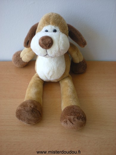 Doudou Chien Total Marron ecru nicotoy 