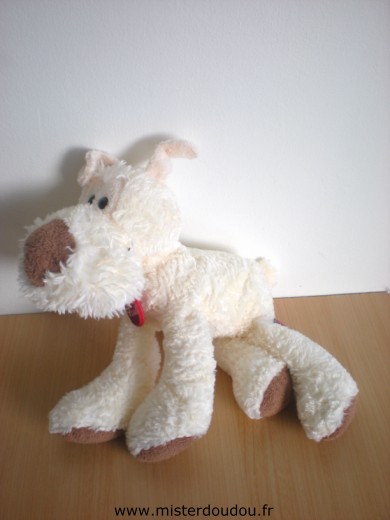 Doudou Chien Trudi Blanc 