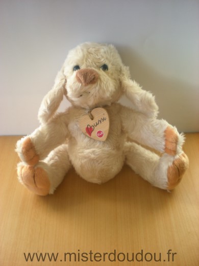 Doudou Chien Trudi Ecru beige bussi 