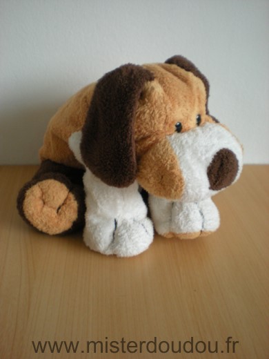 Doudou Chien Ty Beige marron blanc 