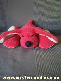 Doudou Chien Vertbaudet Rouge / ecru Marque mem-creation