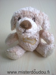 Doudou Chien Yves rocher Beige os jaune 