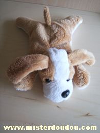 Doudou Chien 0 Beige blanc 