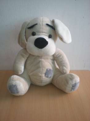 Doudou Chien - marque non connue - Beige piece grise 