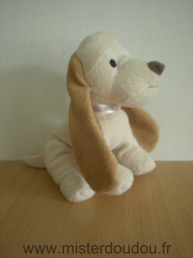 Doudou Chien - marque non connue - Beige ruban esapce beaute decaroli 