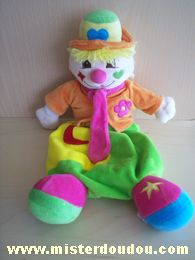 Doudou Clown Cmp Multicolore Poche range pyjama